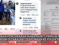 Menghina Profesi,Tiga Akun Facebook Asal Takalar di Laporkan ke Polda Sulsel Terancam UU ITE